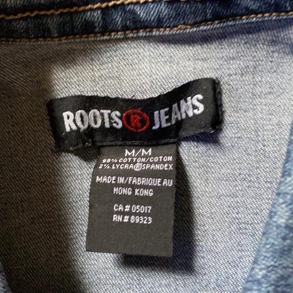 Roots Womens Vintage Denim Jacket Sz M - Picture 5 of 9